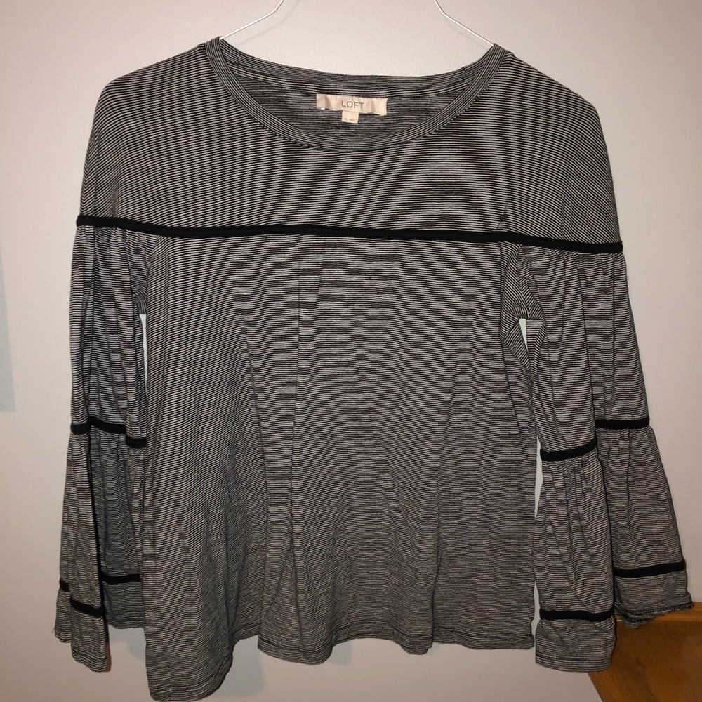 LOFT flared sleeve top